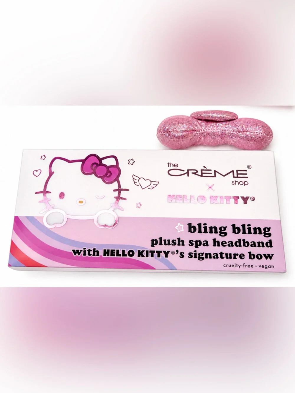 Hello Kitty 3pc Spa Gift Set Wet Brush Kabuki Brushes Headband